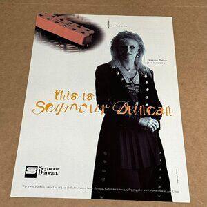 Jennifer Batten of Jeff Beck Band - SEYMOUR DUNCAN PICKUPS - 2000 Print Ad